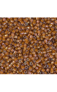Miyuki delica Beads 11/0 - White lined dark topaz ab DB-1779